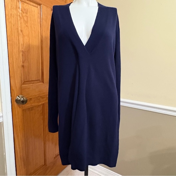 Eileen Fisher Dresses & Skirts - Eileen Fisher Wool Deep Blue Long Sleeve Sweater Sz.M